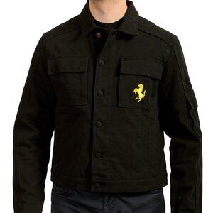 Scuderia Ferrari Men's Black Bomber Bull Pr.Horse Embroidered Jacket US XL IT 54